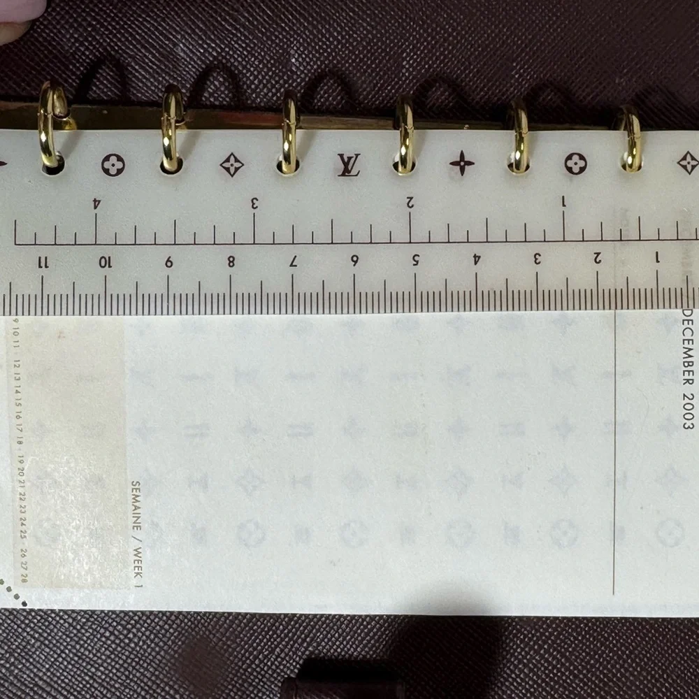 AUTHENTIC Louis Vuitton Red and Cream Monogram Mini Lin Agenda